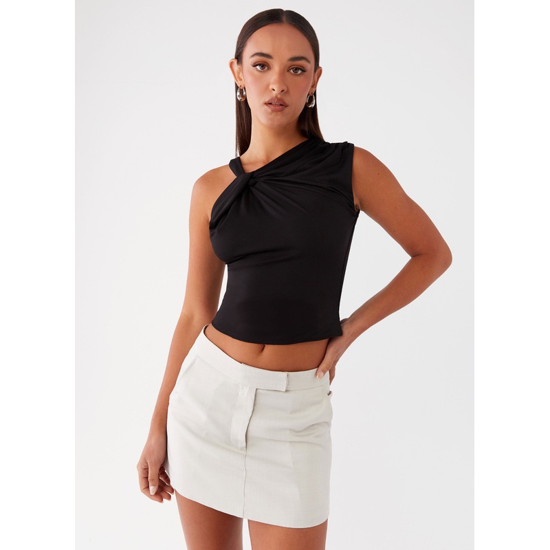 Vouge Low Rise Mini Skirt – Grey Grey US 0