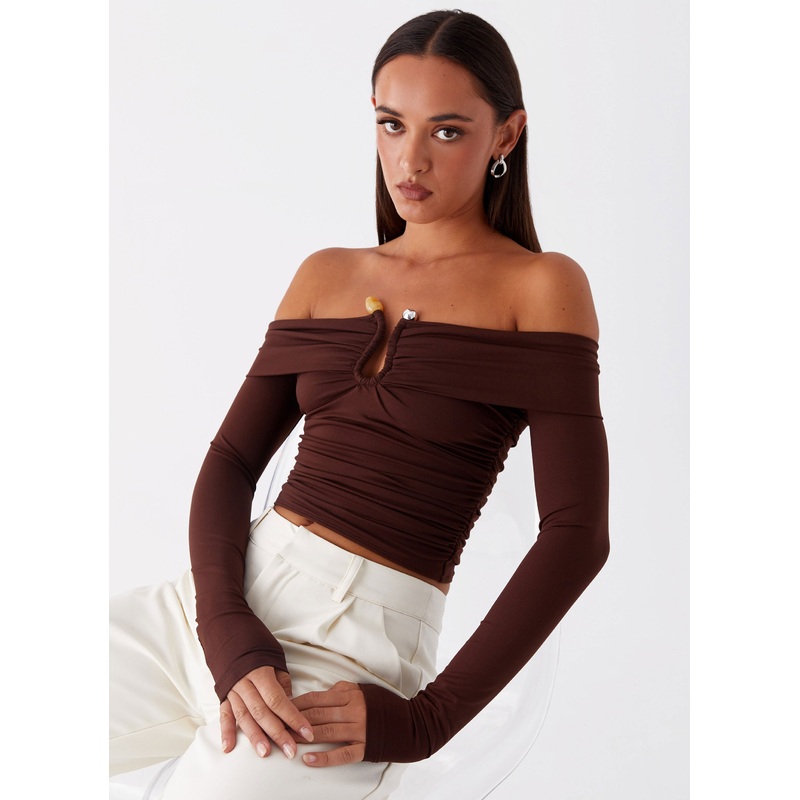 Rudy Long Sleeve Top – Chocolate Chocolate US 0