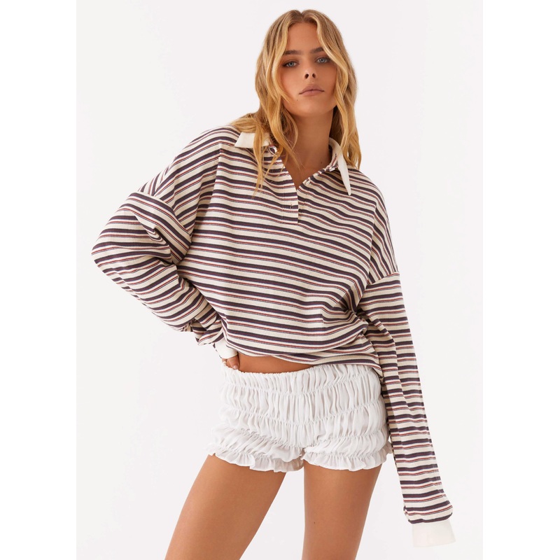 Champion Oversized Polo Top – Multi Stripe Multi Stripe XXS-XS