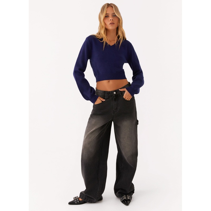 Jaylie Denim Jeans – Charcoal Charcoal US 0