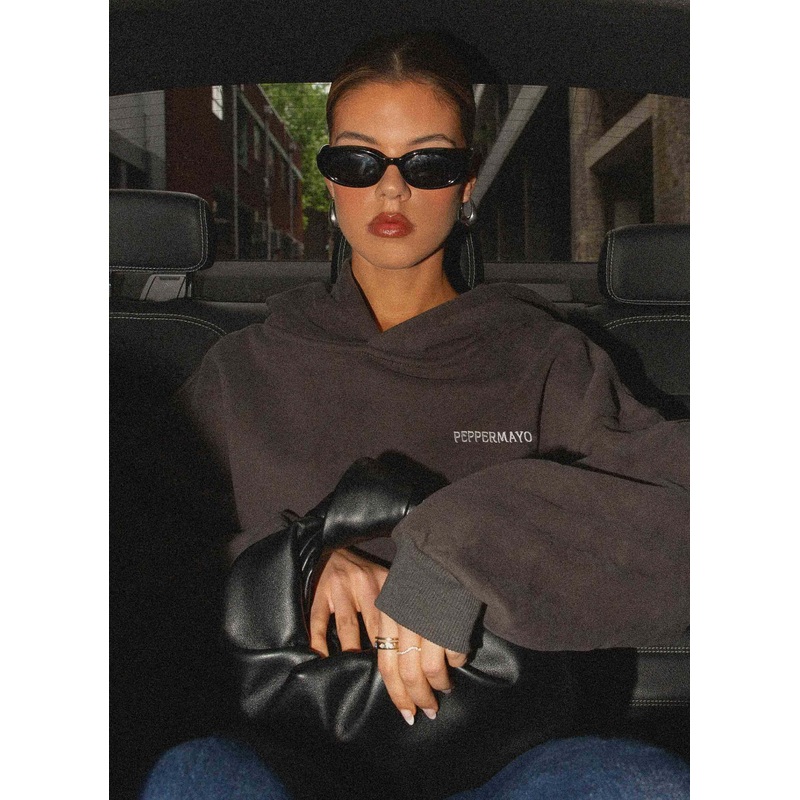 Signature Oversized Hoodie – Charcoal Charcoal XS