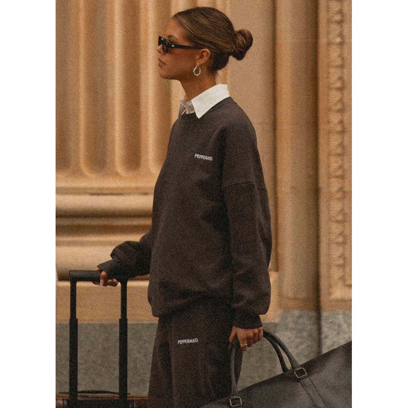 Signature Oversized Sweatshirt – Charcoal Charcoal XS