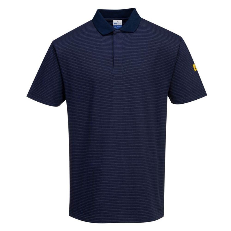 Portwest AS21 Anti-Static ESD Polo Shirt Navy L