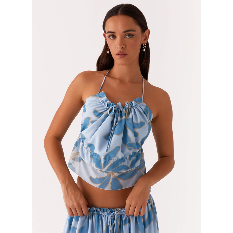 Zaya Backless Top – Opulent Blue Opulent Blue US 0