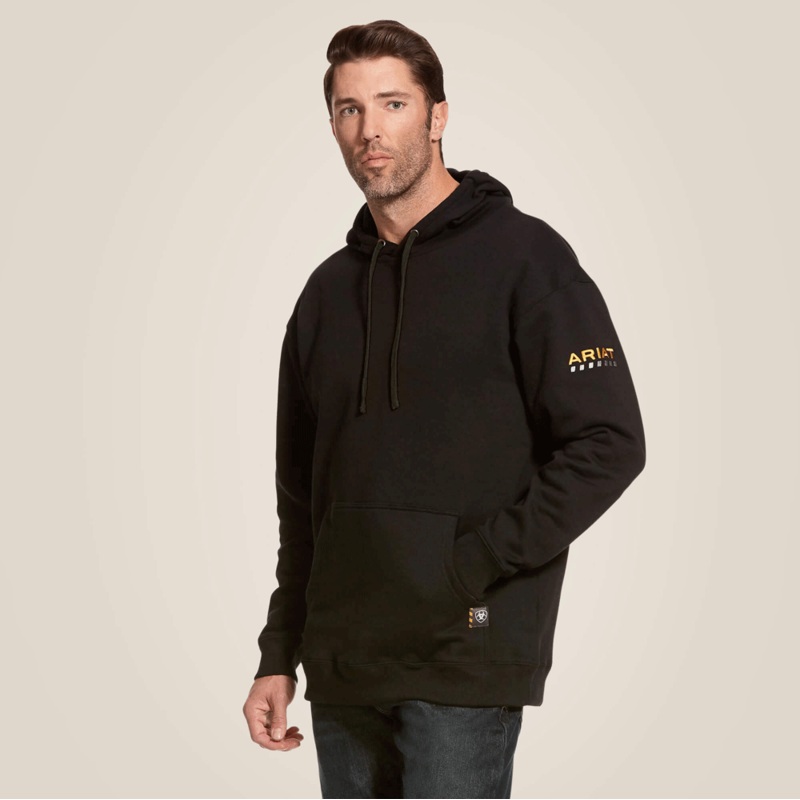 Ariat 10020792 Rebar Workman Hoodie Black Large