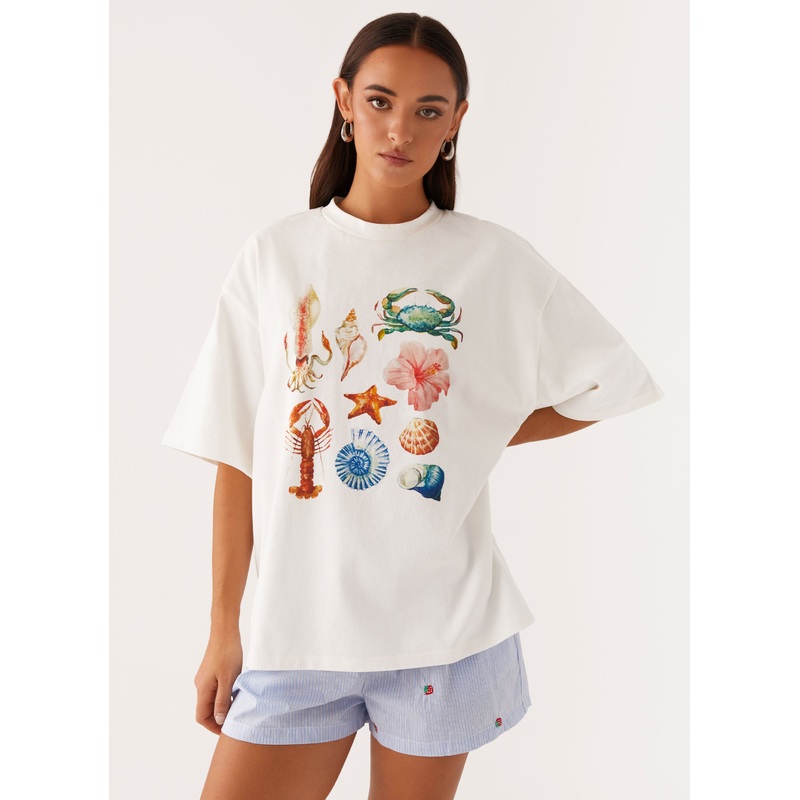 Born to Have Fun Oversized Tee – White White XXS-XS