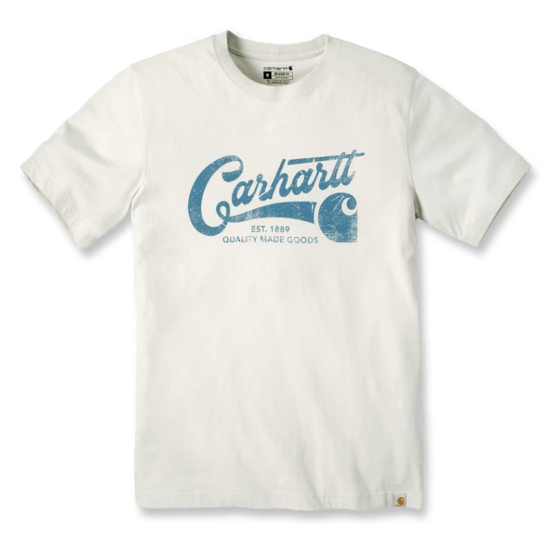 Carhartt 106531 Relaxed Fit Lightweight Graphic T-Shirt Oat Milk Small