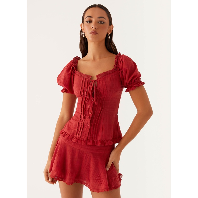 Hundred Percent Mini Skirt – Red Red US 0