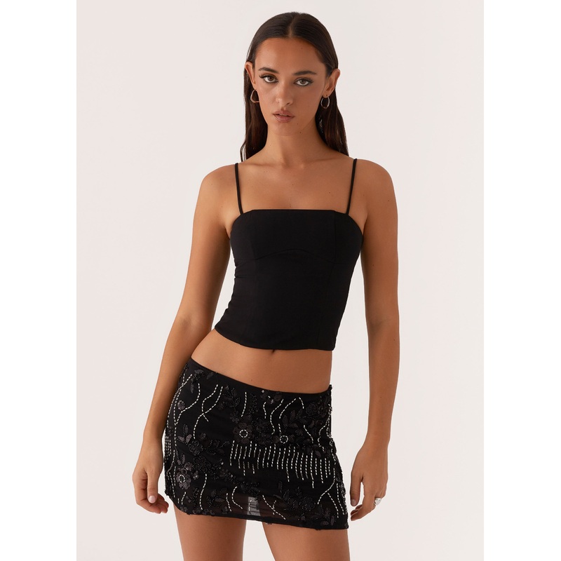 Adored By You Mini Skirt – Black Black US 0