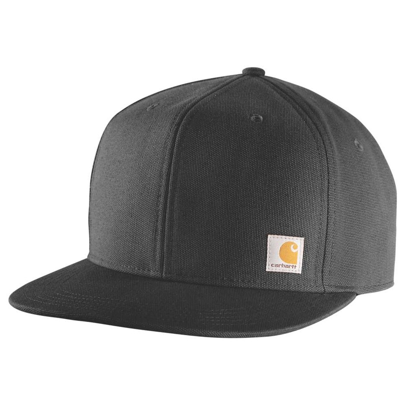 Carhartt 106665 Firm Duck Flat Brim Cap Black One Size