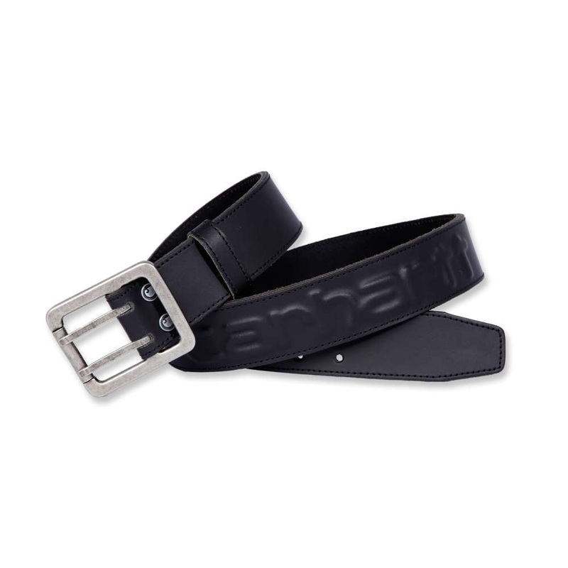 Carhartt A0005656 Logo Leather Belt Black 34W