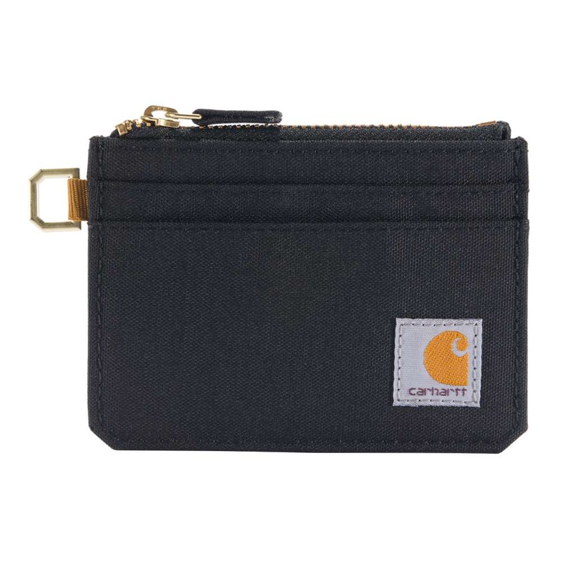 Carhartt B0000245 Nylon Duck Zippered Card Keeper Wallet Black/Black One Size