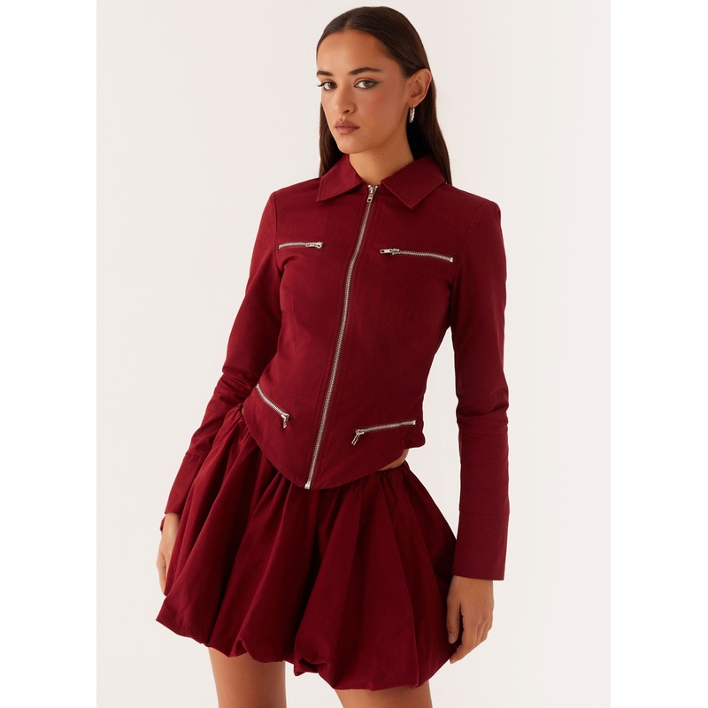 Petra Fitted Zip Top – Mulberry Mulberry US 0