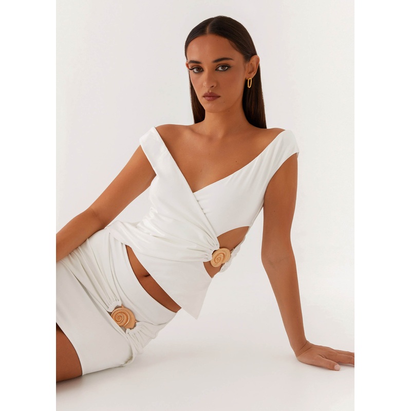 Shoreline Off Shoulder Top – White White US 0