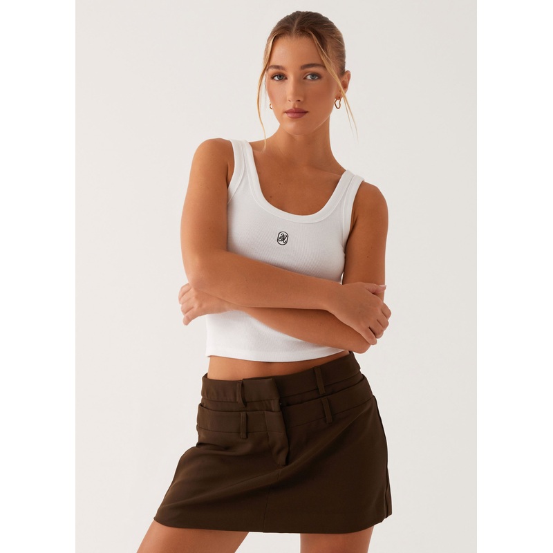 Solstice Mini Skirt – Khaki Khaki US 0