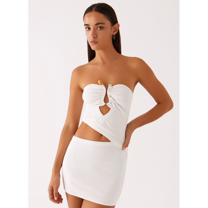 Wild Roses Mini Dress – White White US 0