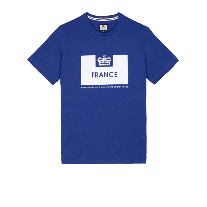 Country Series France T-Shirt Electric/White XS Electric