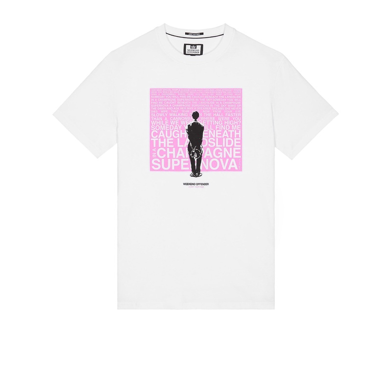 Supernova Graphic T-Shirt White/Pink XS White