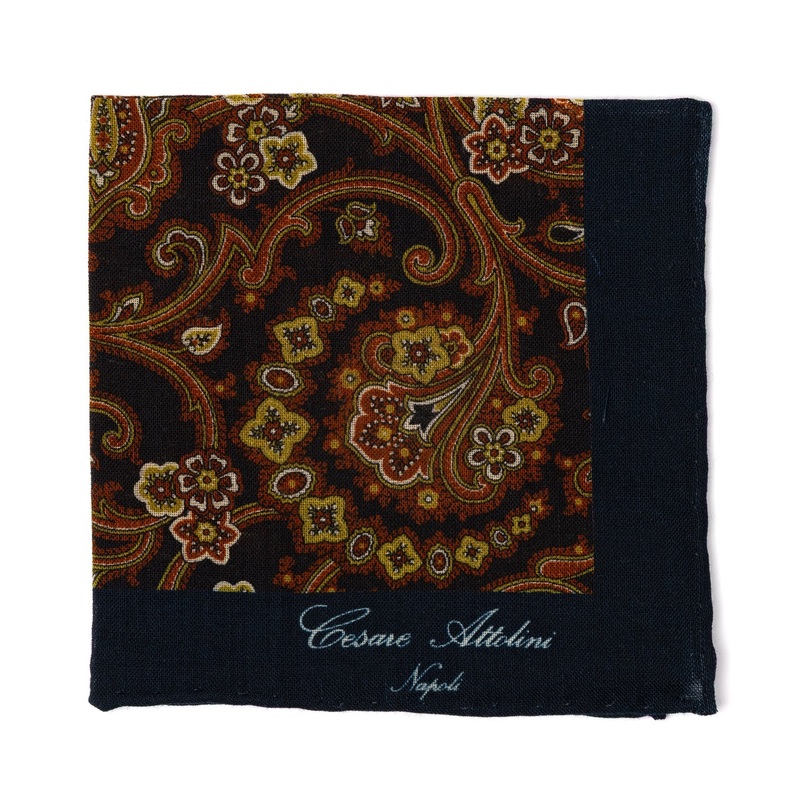 Pocket Square “Cachemire Turco” made from a Luxurious Wool Blend – hand-rolled