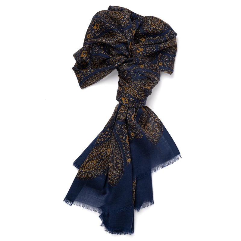 Scarf “Vecchio Paisley” made from the finest Cashmere – handmade