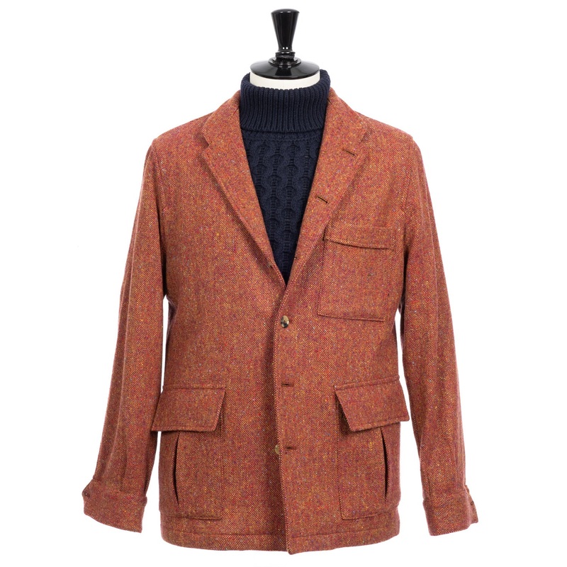 Special Edition x MJ: Shirt-Jacket “Mandarin Teba” made from a Donegal Tweed by Magee S