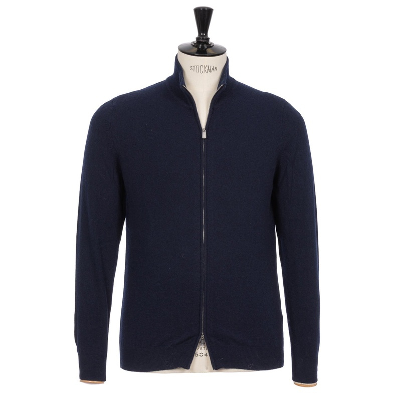 Zip Cardigan “Favonio Open” made from pure Cashmere S