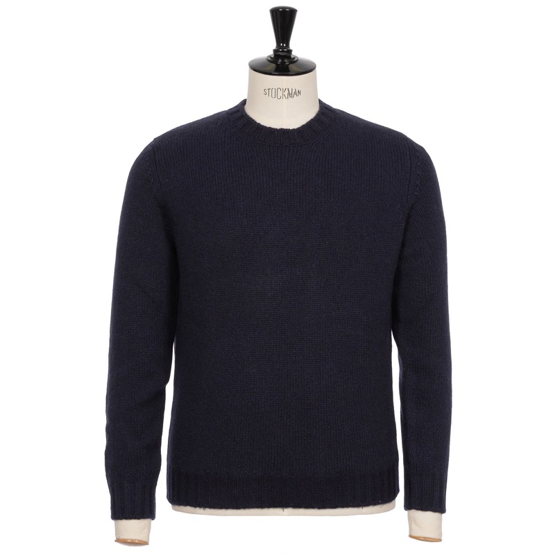 Dark Blue Sweater “Argentina” made from 4-Ply Piuma Cashmere S