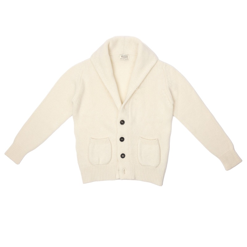 MJ Exclusive: Shawl Cardigan “Lambton-Shawl” made from the finest Scottish Lambswool – 4 Ply S