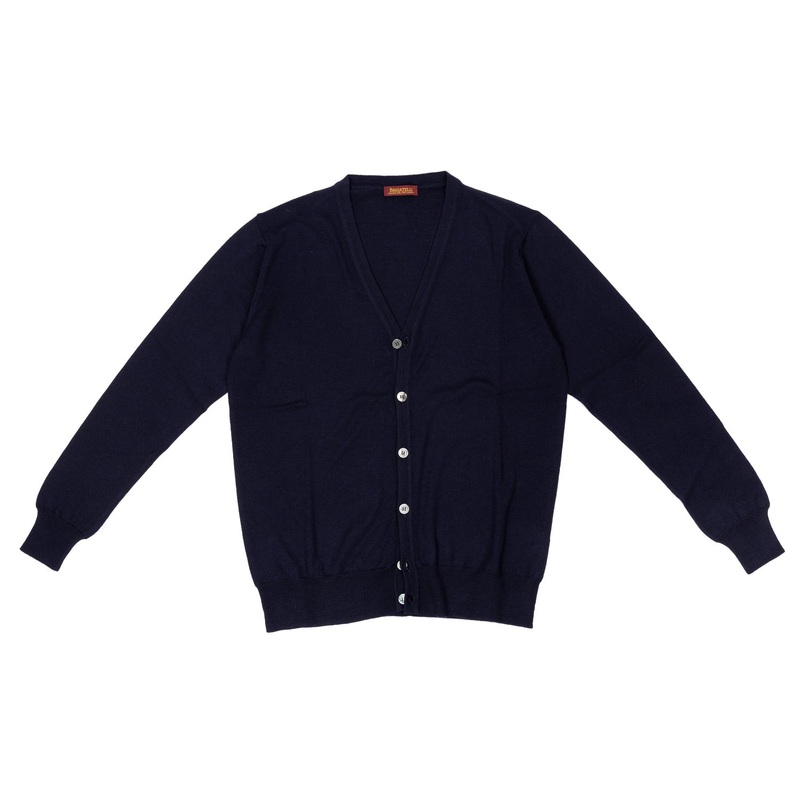 Brigatelli dal 1922 per Michael Jondral: Cardigan made of finest merino wool – 12 gauge Merino Extrafine S