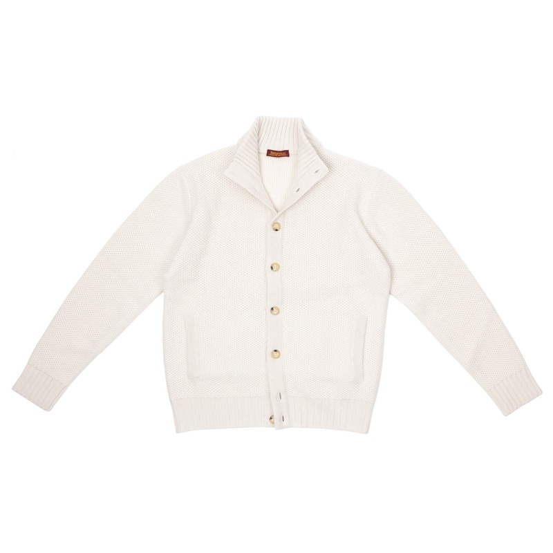 Brigatelli dal 1922 per Michael Jondral: Cardigan “Renzo” made from Merino Wool & Cashmere S