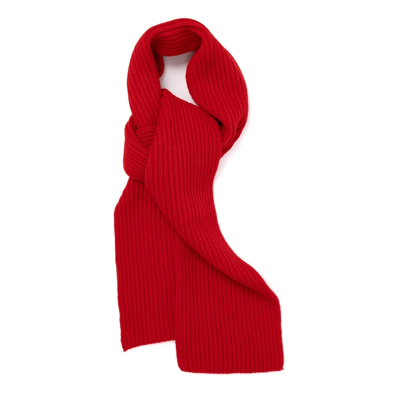 Scarf “Ribbed Scarf” made from Lambswool and Cashmere – 6 Ply
