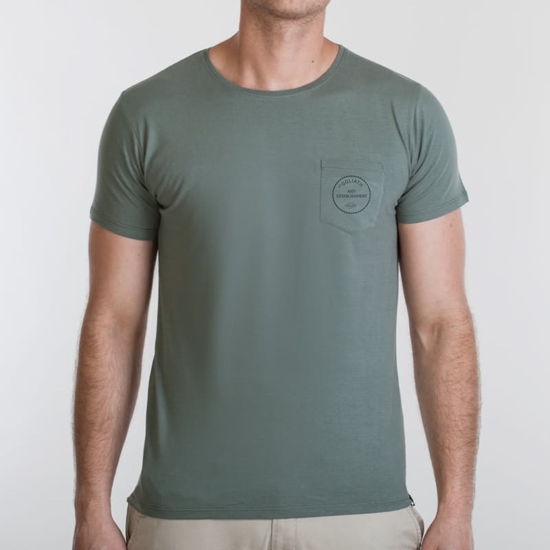 Anti-Establishment Pocket Tee Green S