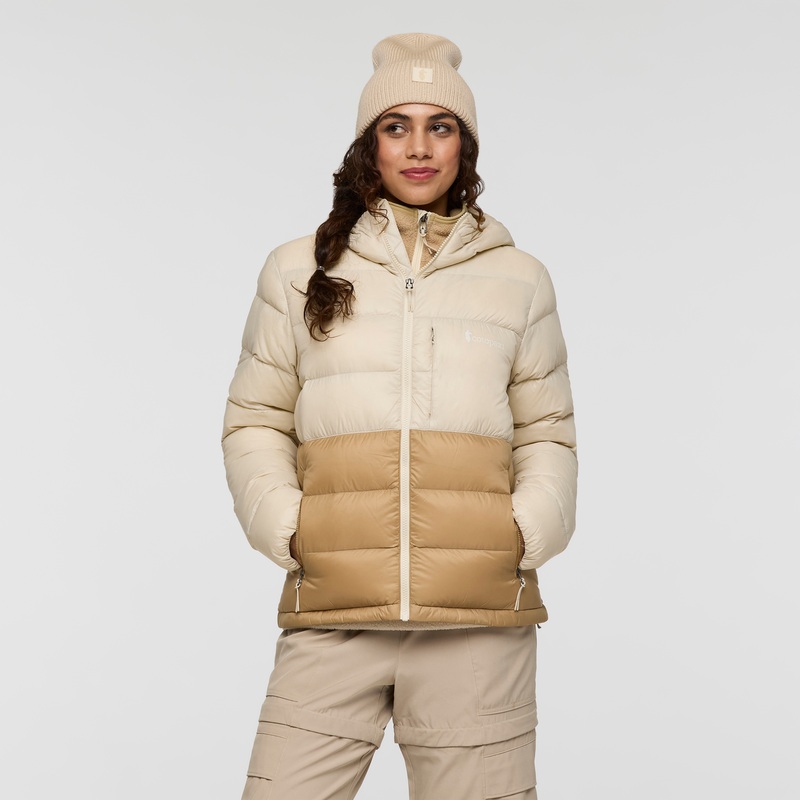 Fuego Max Down Hooded Jacket – Women’s Cream/Khaki XS