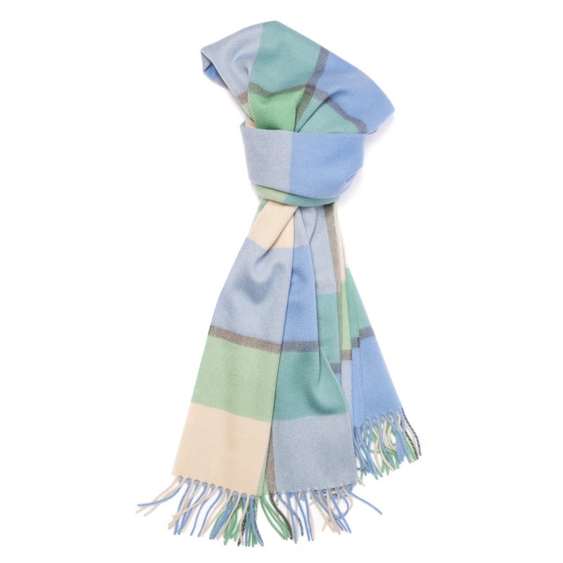 Joshua Ellis x MJ: Scarf “Ripple Check Stole” made from pure Scottish Cashmere