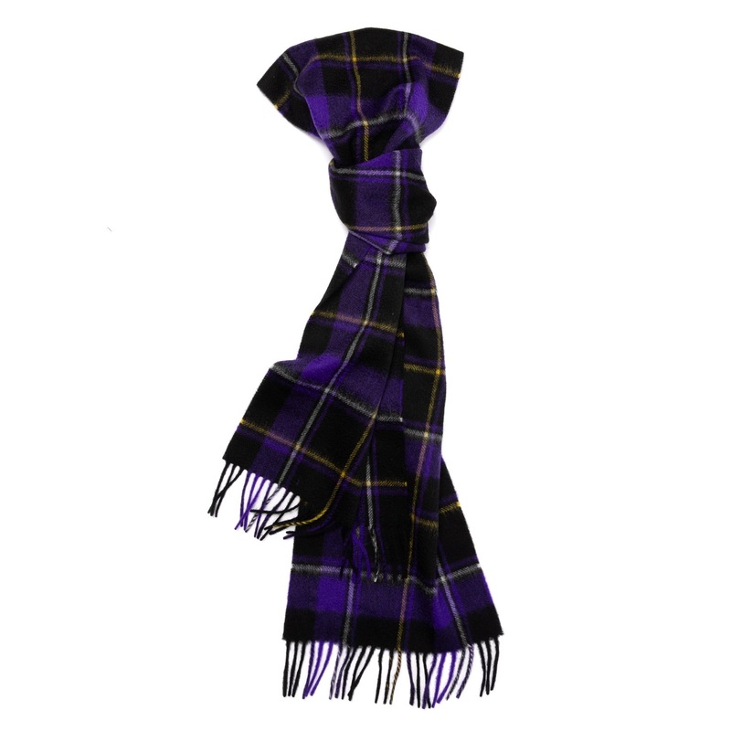 MJ Exclusive: Plaid Scarf “Lilac Tartan” made from Scottish Cashmere