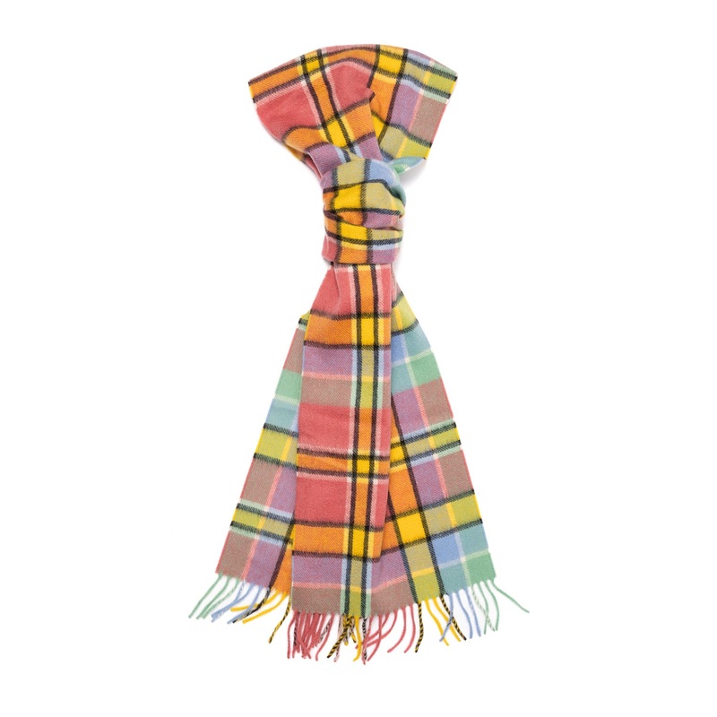 MJ Exclusive: Plaid Scarf “Yellow Tartan” made from Scottish Cashmere