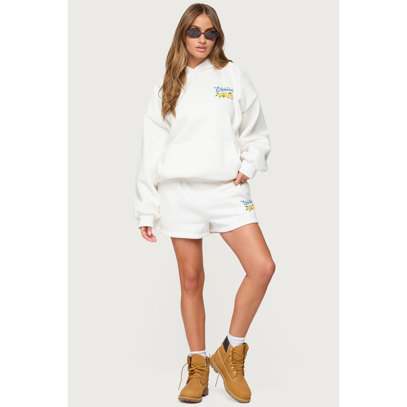 Squeeze The Day Sweat Shorts WHITE XS