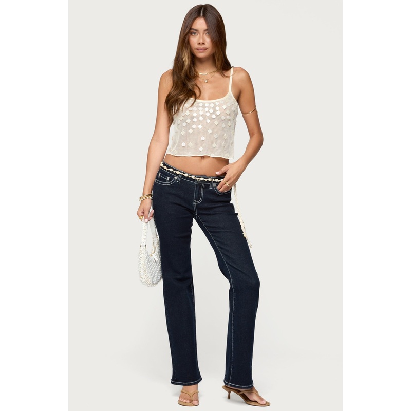 Louis Contrast Low Rise Jeans DARK BLUE XS