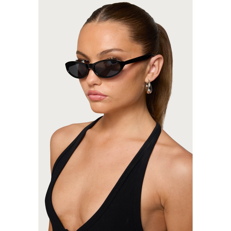 Alejandra Oval Sunglasses BLACK OS