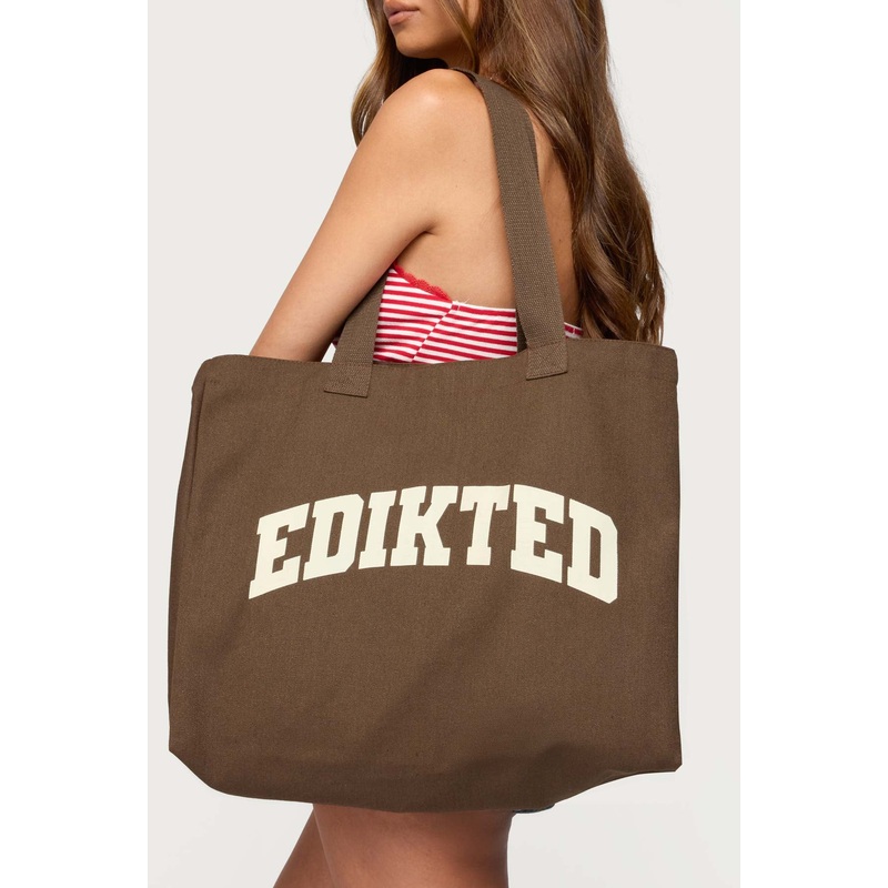 My Edikted Tote Bag BROWN OS