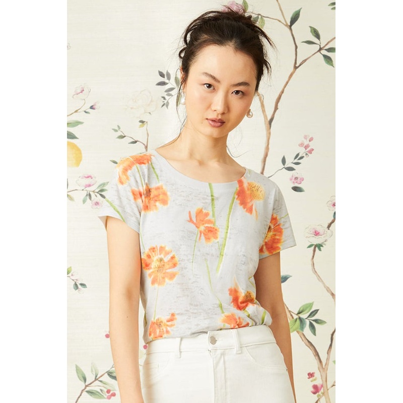 Burnout Tee – Tangerine Spanish Poppy Tangerine Spanish Poppy XS