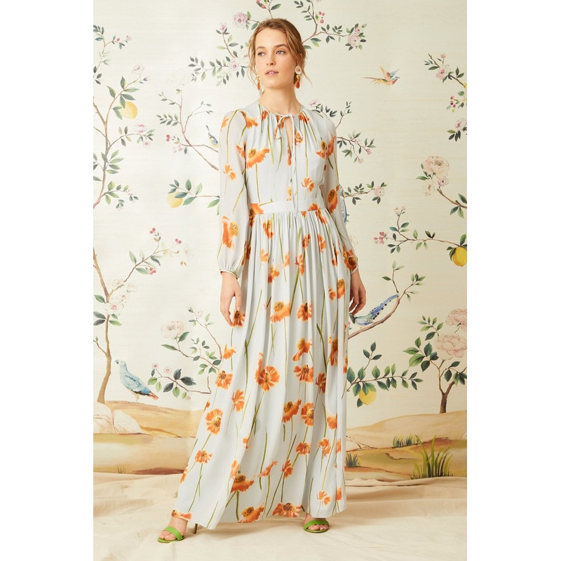 Stella Dress – Tangerine Spanish Poppy Tangerine Spanish Poppy Double Georgette XS