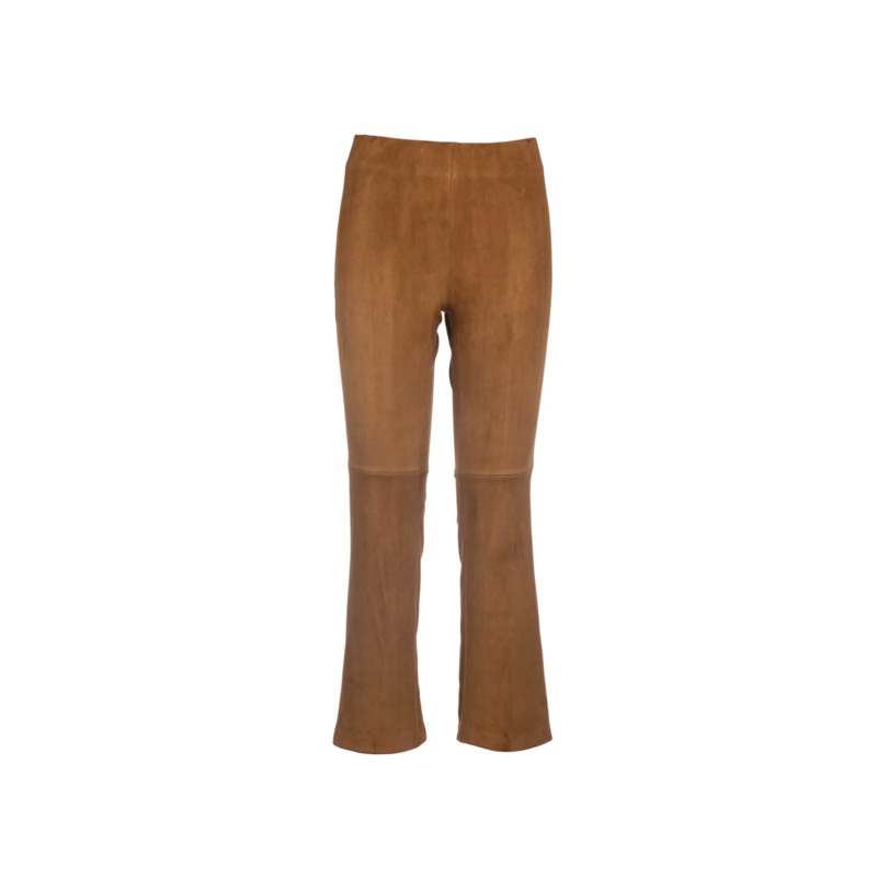 Suede Kick Flare Pant – Camel Camel Leather XS