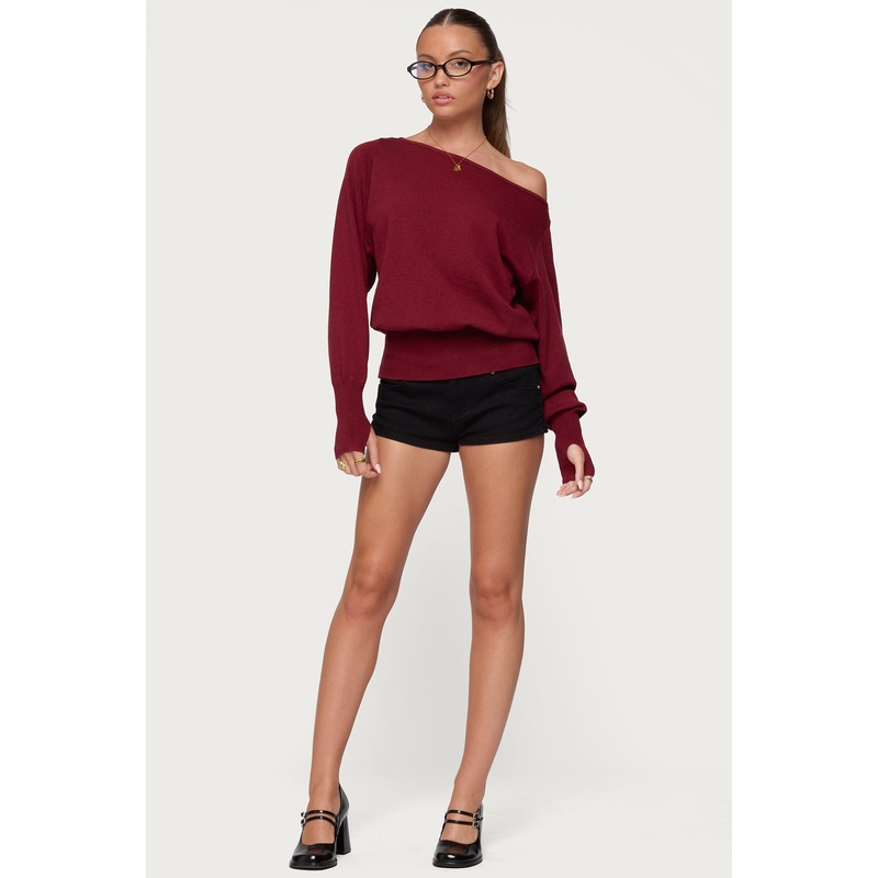 Jagger Low Rise Denim Shorts BLACK XS