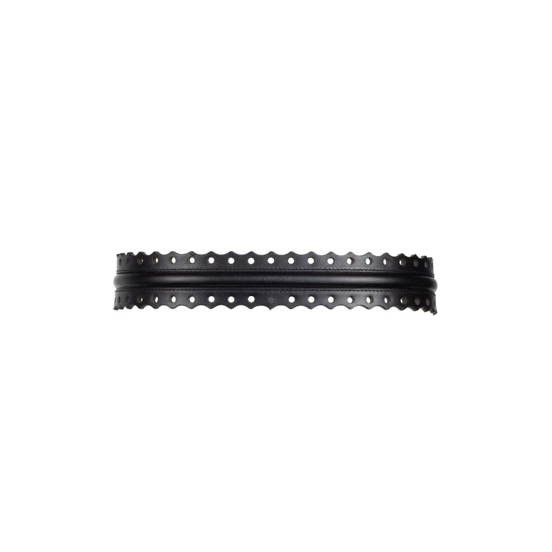 Slim Fretwork Belt – Black Black XS – Preorder
