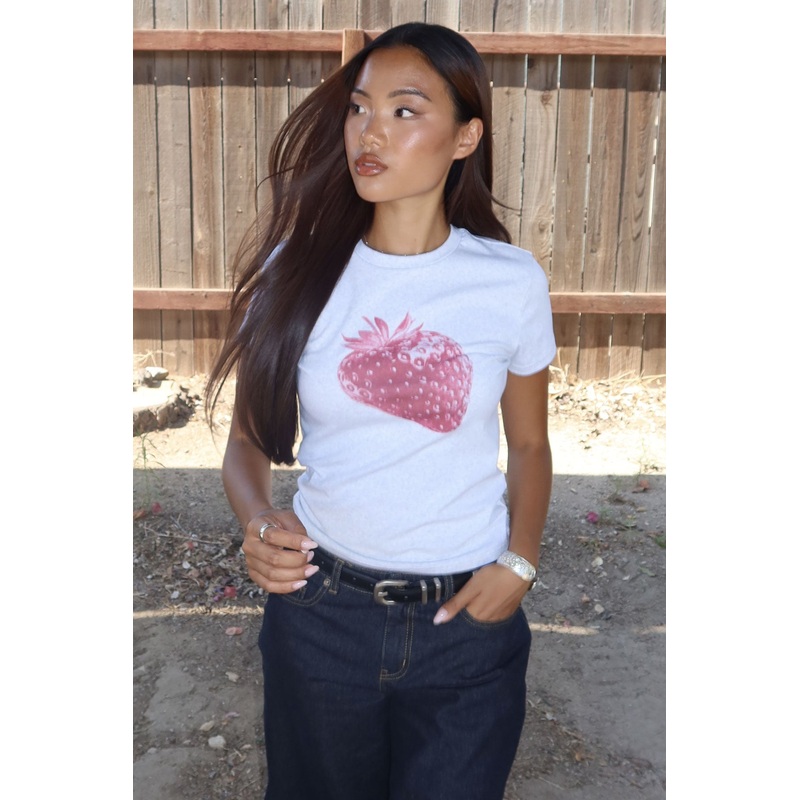 Sweet Berry T Shirt GRAY MELANGE XS