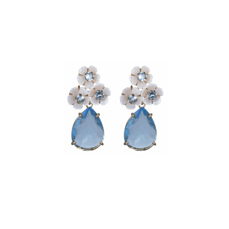 Blue Quartz Tear Drop Earringgs Blue Quartz Tear Drop