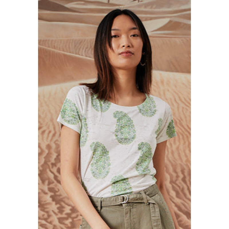 Burnout Tee – Green Paisley Green Paisley XS