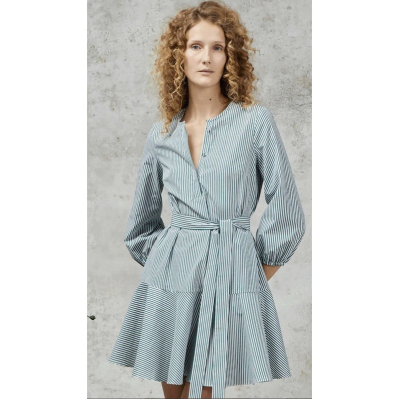 Barcelona Dress – Verde Stripe Verde Stripe XS