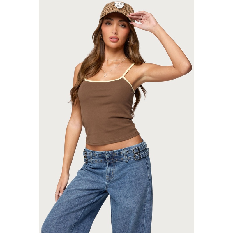 Deanna Tank Top BROWN XS